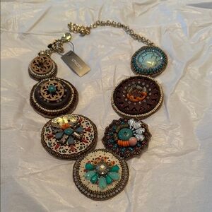 Chico’s Artistic Turquoise and Brown Necklace